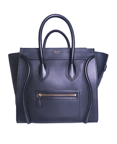 Mini Luggage, &pound;695, Handbags, Black, Leather, Front view